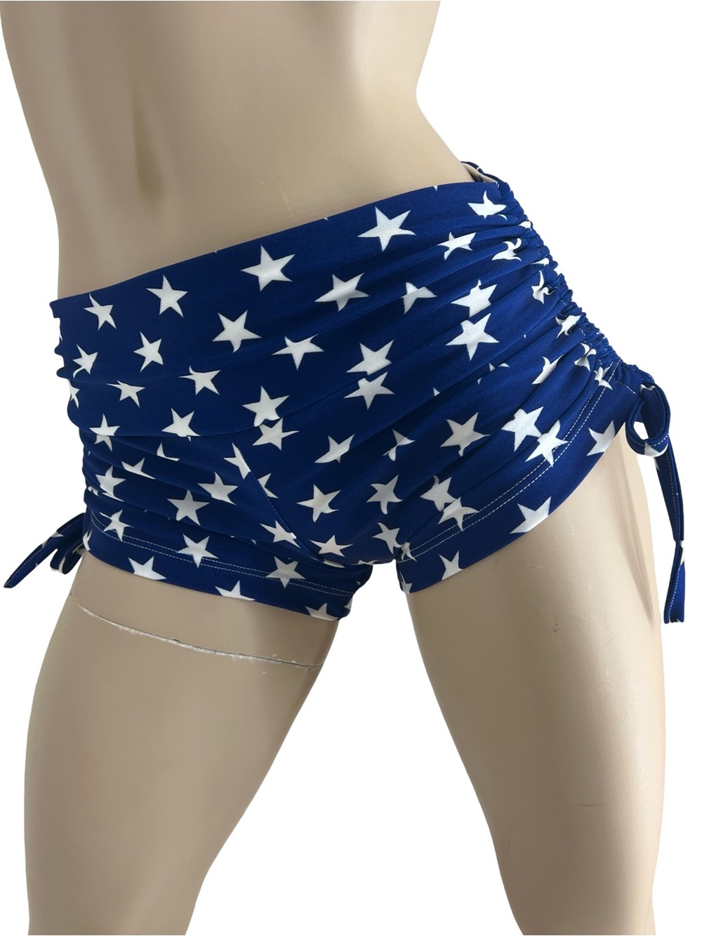 Navy Blue White Star Shorts - July 4th American Flag -HandMade In USA